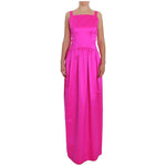 Dolce & Gabbana Pink Silk Long Sheath Ball Gown Dress NOC10150-1