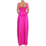 Dolce & Gabbana Pink Silk Long Sheath Ball Gown Dress NOC10150-1