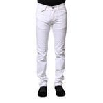 Dolce & Gabbana White Cotton Skinny Men Denim Jeans PAN75367-46
