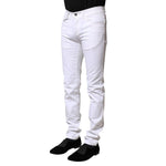 Dolce & Gabbana White Cotton Skinny Men Denim Jeans PAN75367-46