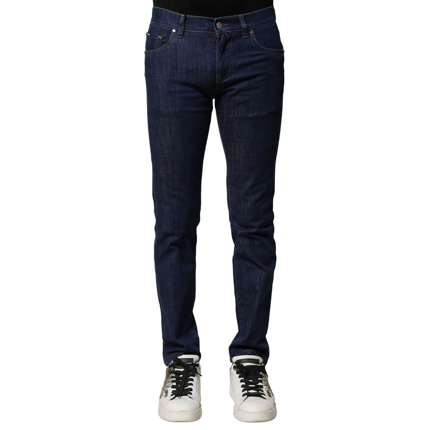 Dolce & Gabbana Blue Cotton Stretch Skinny Men Denim Jeans PAN75924-46