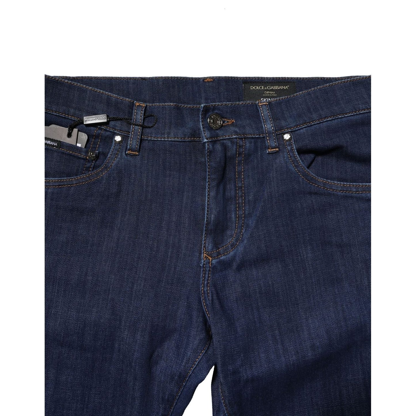 Dolce & Gabbana Blue Cotton Stretch Skinny Men Denim Jeans PAN75924-46