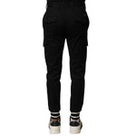 Dolce & Gabbana Black Cotton Cargo Joggers Men Pants PAN75933-44