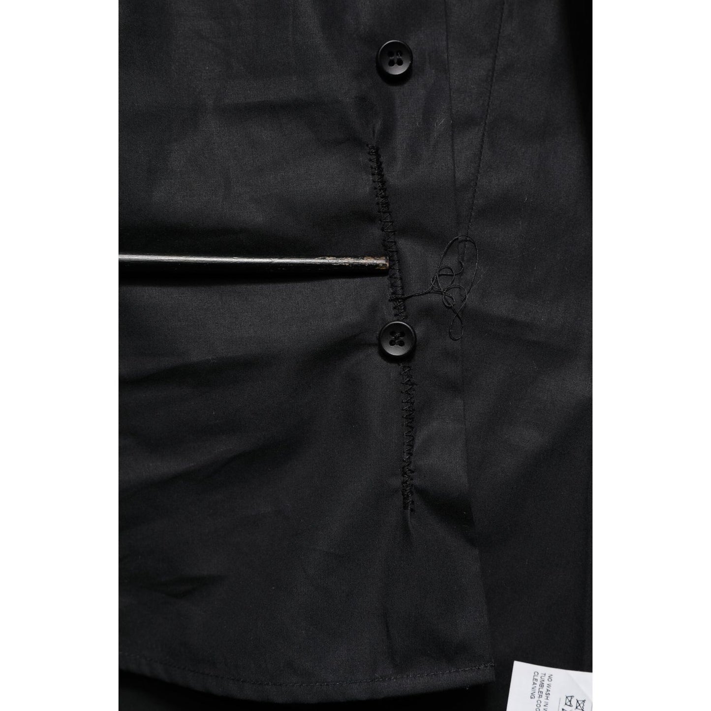 Dolce & Gabbana Black Cotton GOLD Long Sleeves Dress Shirt TSH87823-37