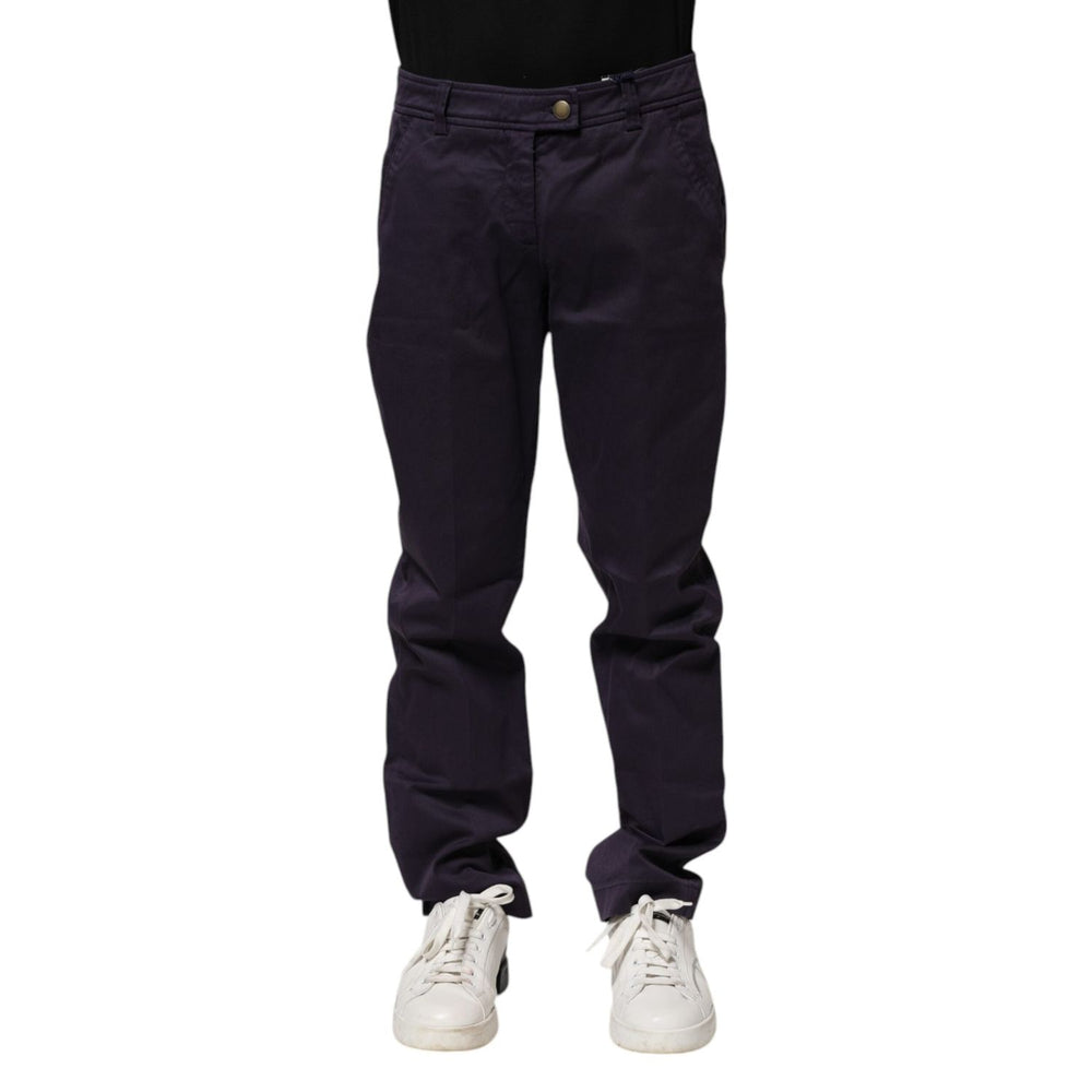 Incotex Dark Purple Mid Waist Casual Straight Pants PAN71689-44