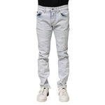 Dolce & Gabbana Light Blue Tattered Skinny Denim Jeans PAN75211-44