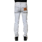 Dolce & Gabbana Light Blue Tattered Skinny Denim Jeans PAN75211-44