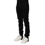 Dolce & Gabbana Black Cotton Skinny Men Denim Jeans PAN75276-46