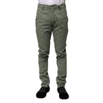 Dondup Green Mid Waist Skinny Fit Casual Pants PAN75848-29