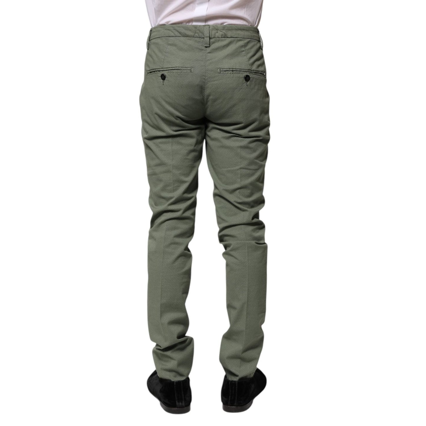 Dondup Green Mid Waist Skinny Fit Casual Pants PAN75848-29