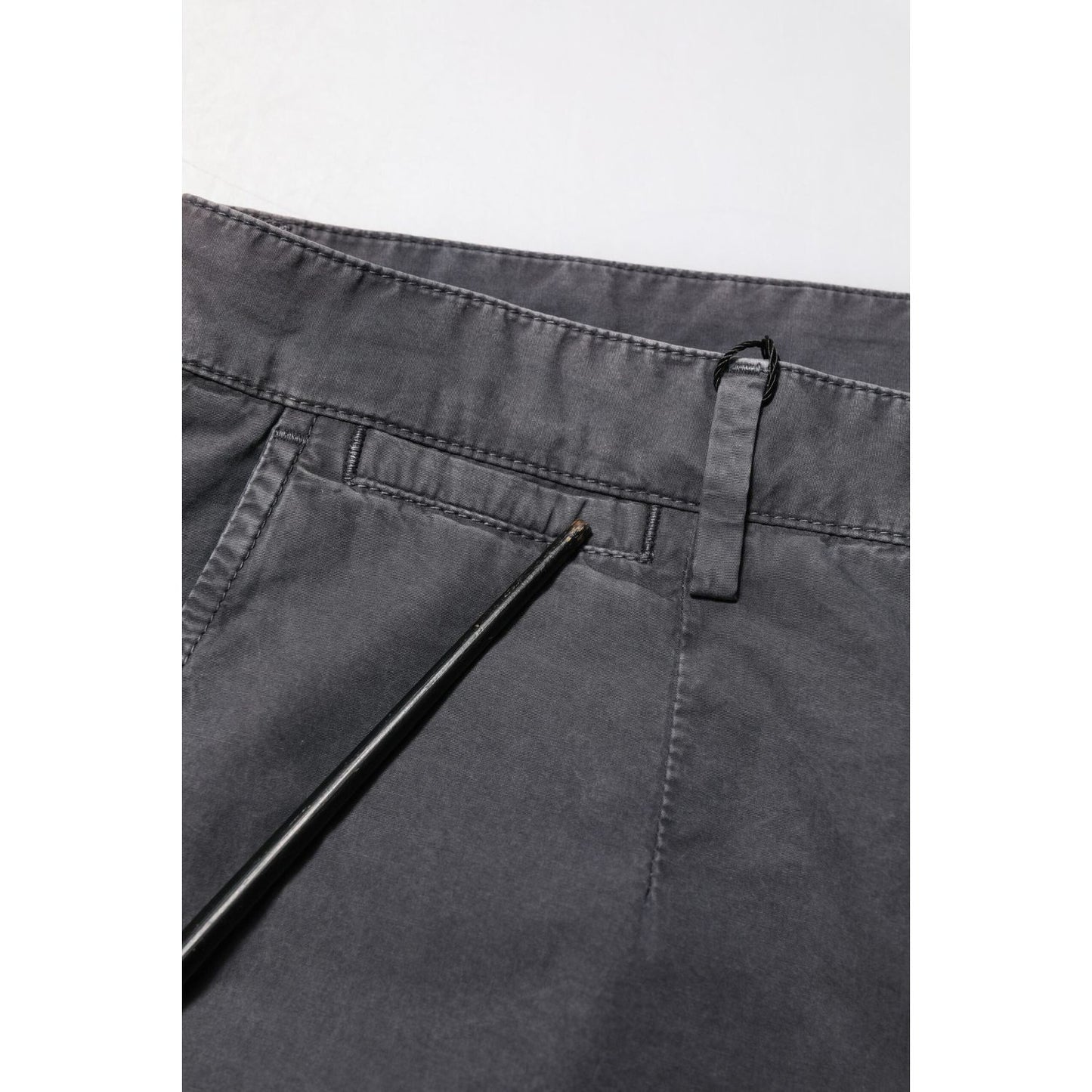 Dolce & Gabbana Dark Gray Cotton Stretch Denim Bermuda Shorts