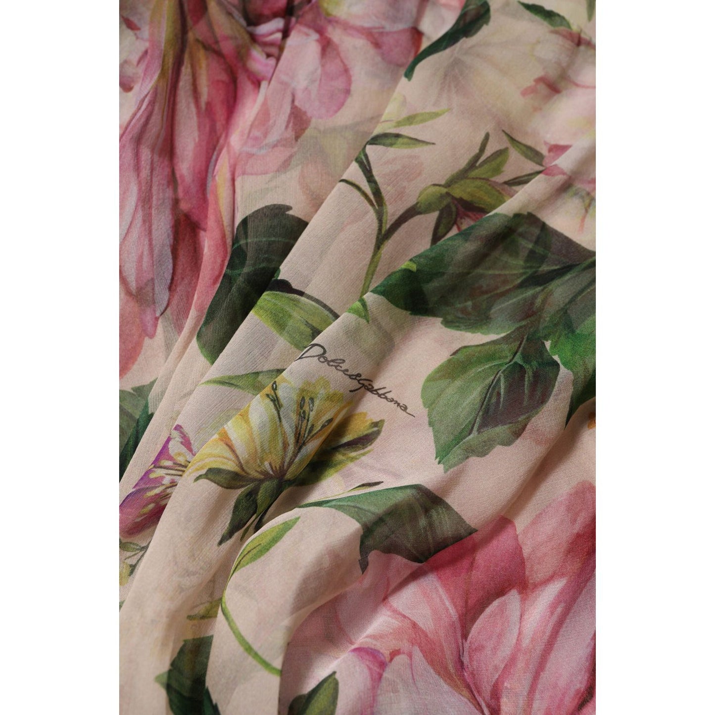 Dolce & Gabbana Pink Floral Print Tiered Long Maxi Dress DR81759-46