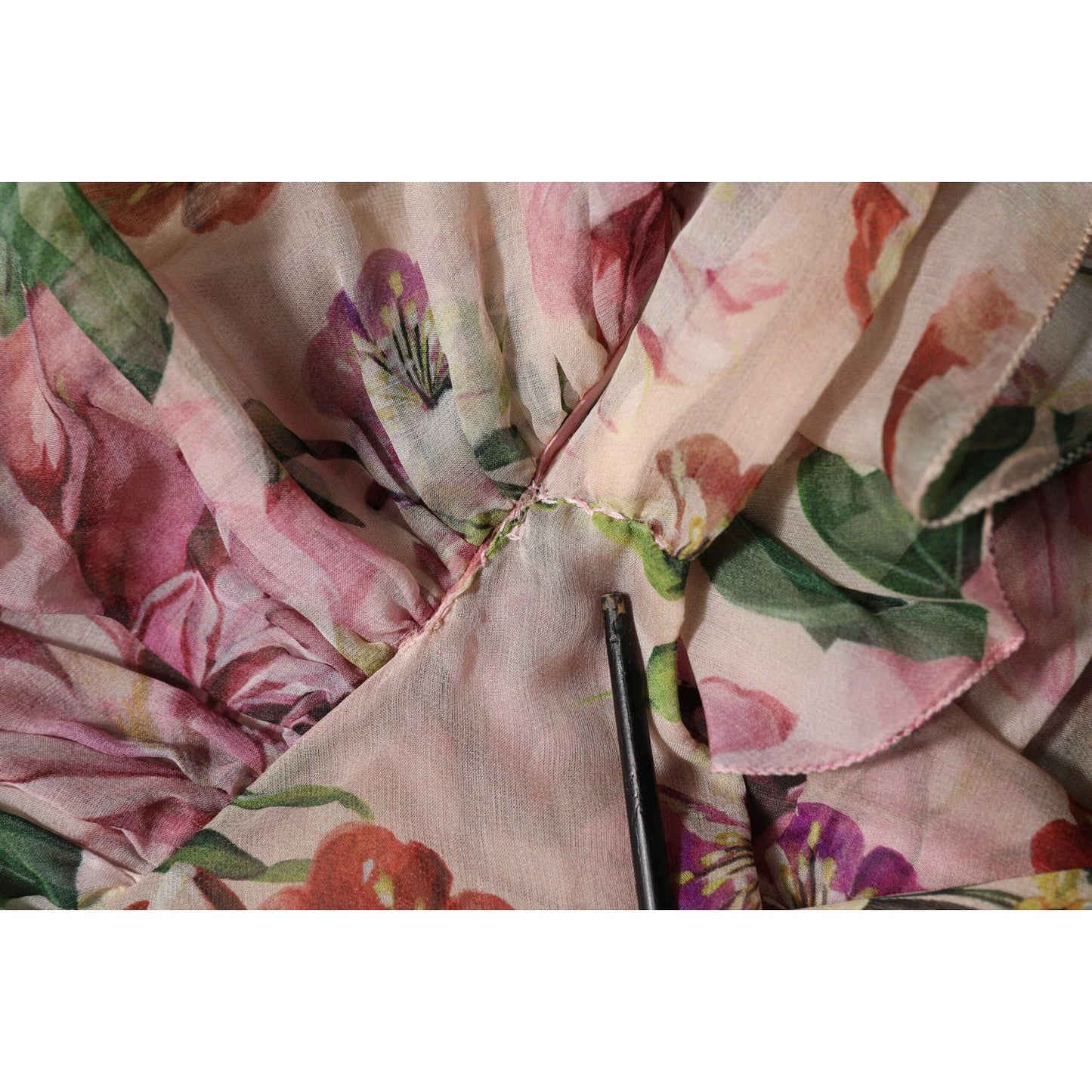 Dolce & Gabbana Pink Floral Print Tiered Long Maxi Dress DR81759-46