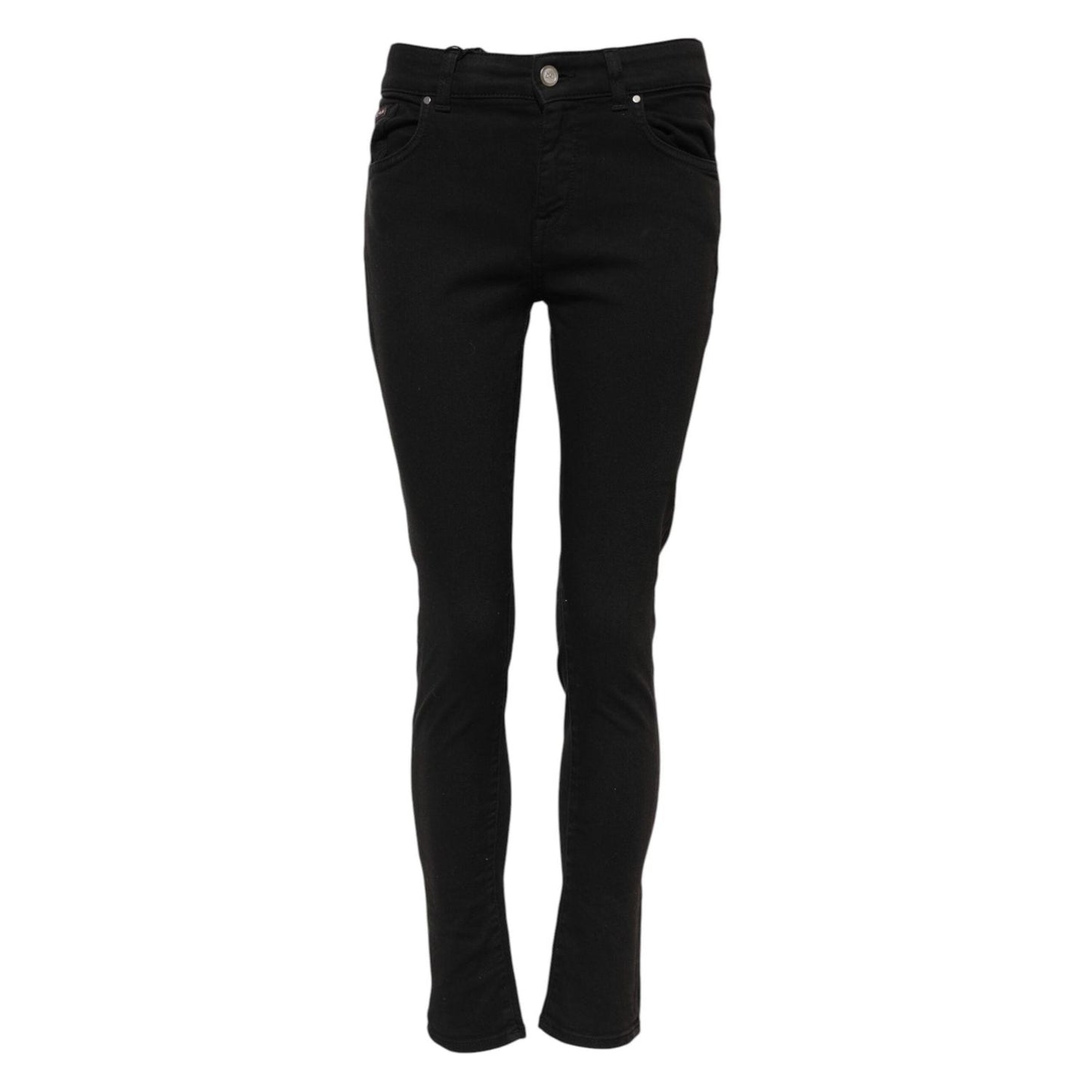 Dolce & Gabbana Black Cotton Skinny Mid Waisted Denim Jeans PAN76295-38