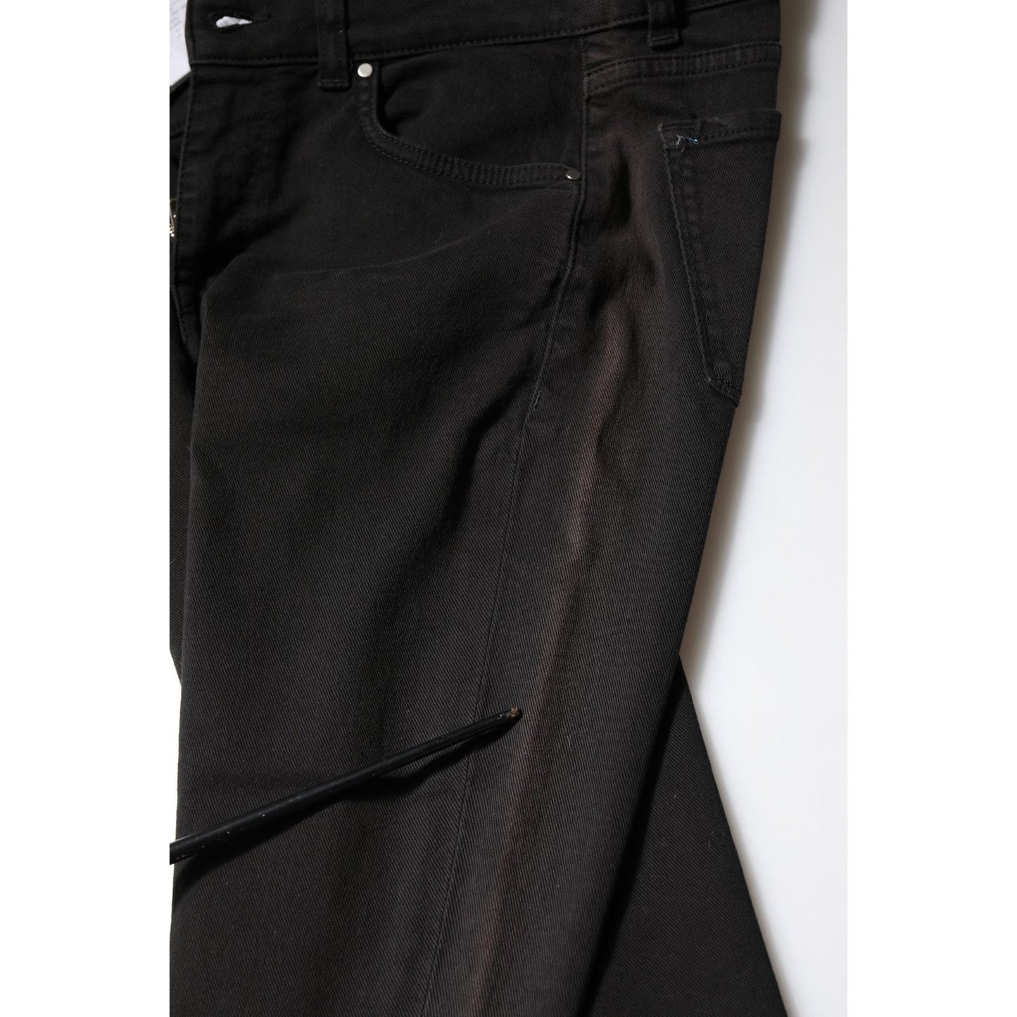 Dolce & Gabbana Black Cotton Skinny Mid Waisted Denim Jeans PAN76295-38