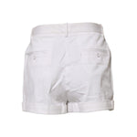 Dolce & Gabbana White Cotton Mid Waist Women Bermuda Shorts PAN74776-38