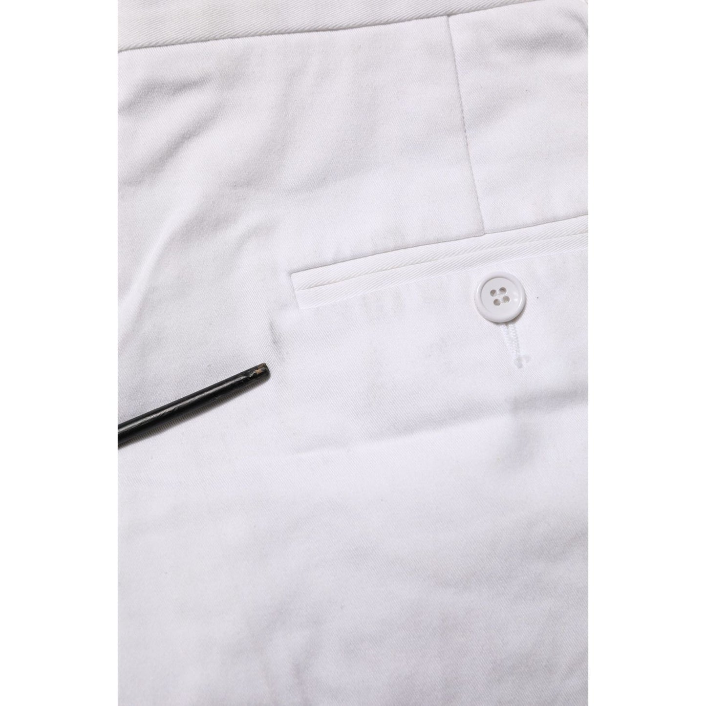 Dolce & Gabbana White Cotton Mid Waist Women Bermuda Shorts PAN74776-38