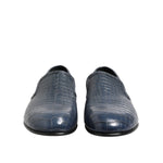 Dolce & Gabbana Blue Exotic Leather Slip On Loafers Men Dress Shoes MV7481-42