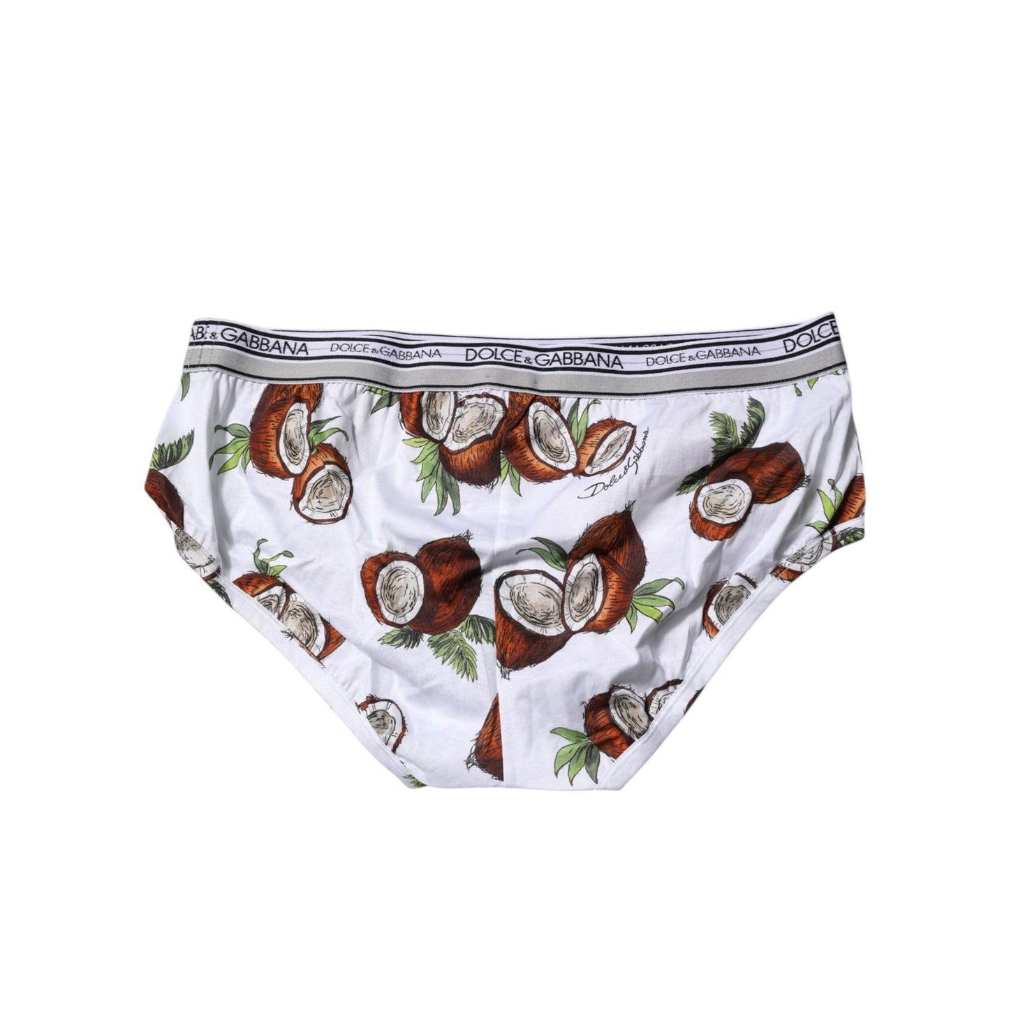 Dolce & Gabbana White Coconut Printed Regular Brief Underwear