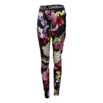 Dolce & Gabbana Multicolor Floral Legging Stretch Waist Pants