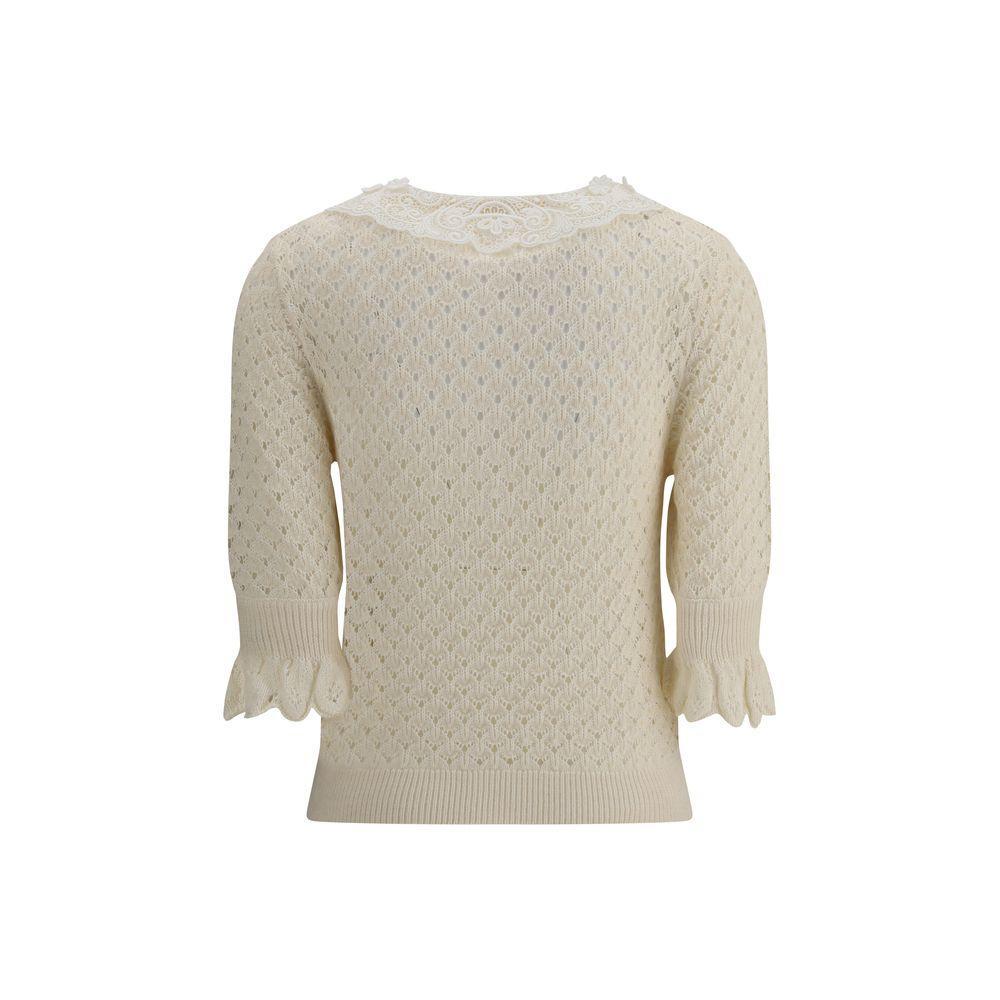Chloé Sweater with lace collar CH-CH25AMP47590107-L