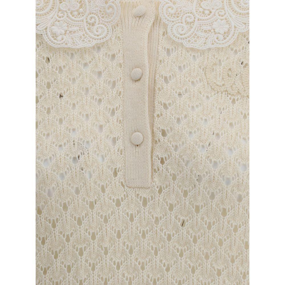 Chloé Sweater with lace collar CH-CH25AMP47590107-L