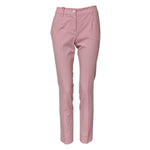 Dolce & Gabbana Pink Wool High Waist Tapered Pants PAN75122-36
