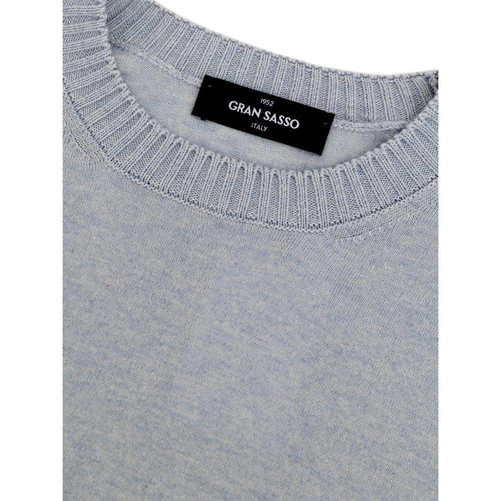 Gran Sasso Blue Cotton Sweater GR-945820051436-IT50 | L