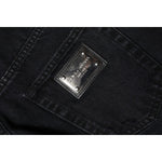 Dolce & Gabbana Black Cotton Tattered Mid Waist Denim Jeans PAN75634-40