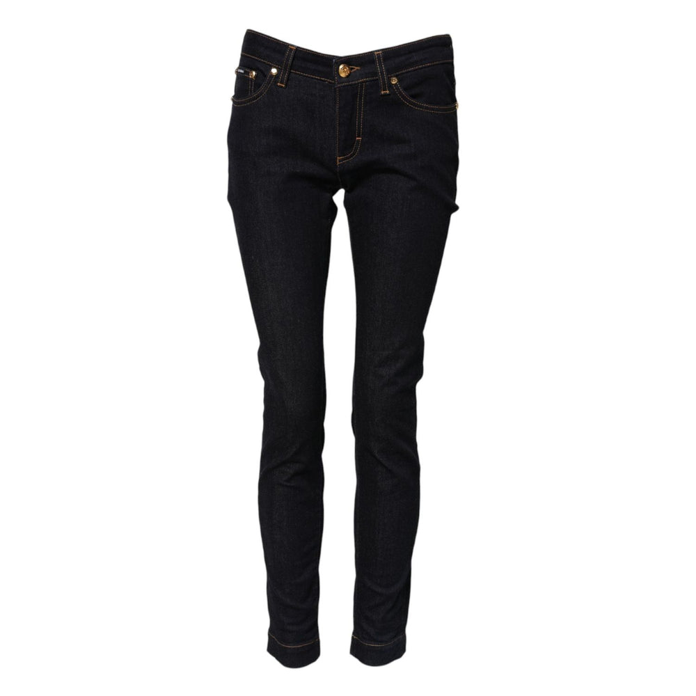 Dolce & Gabbana Blue Cotton PRETTY LowWaist Skinny Denim Jeans PAN75684-40