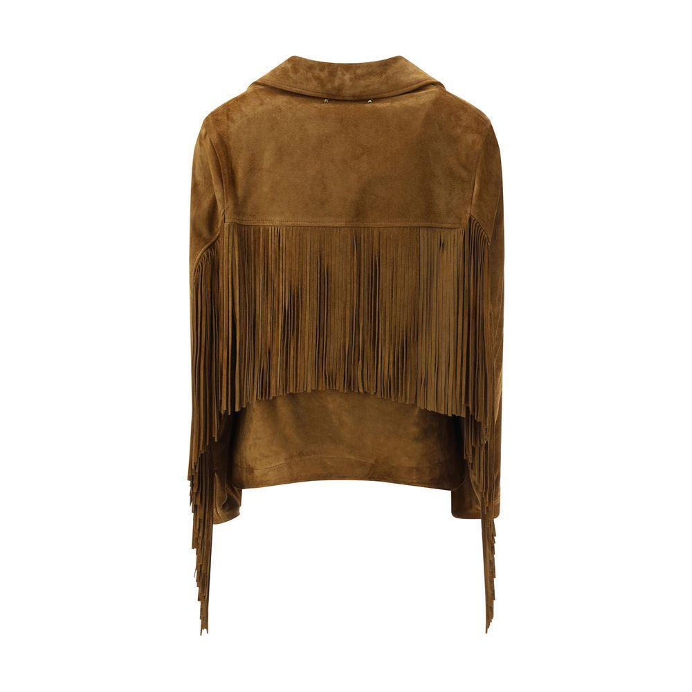 Golden Goose Suede Jacket with fringe GO-GWP02368P00216055678-IT40 | M