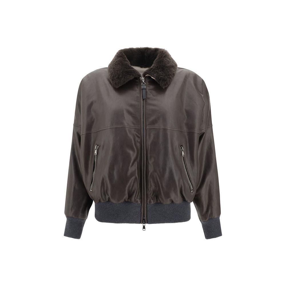 Brunello Cucinelli Leather Jacket BR-MPPAH7747C4192-IT40 | M