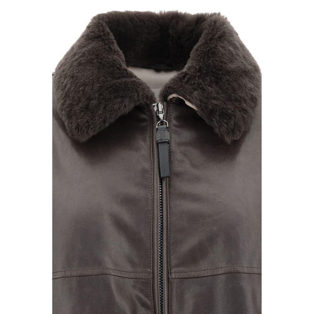 Brunello Cucinelli Leather Jacket BR-MPPAH7747C4192-IT40 | M