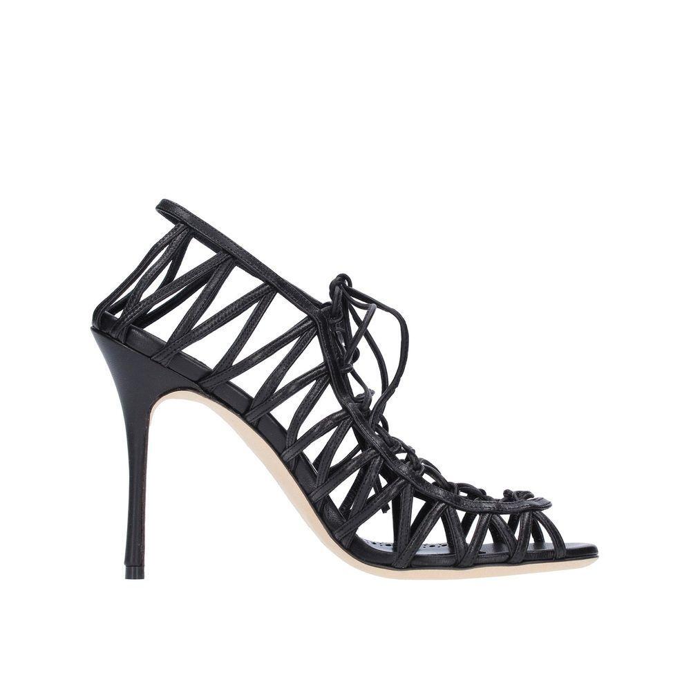 Manolo Blahnik Hamza 105 Leather Sandals MA-8736466403540-EU36/US6