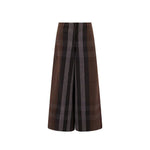 Burberry Checked Wide Leg Canvas Pants BU-8736293880020-38