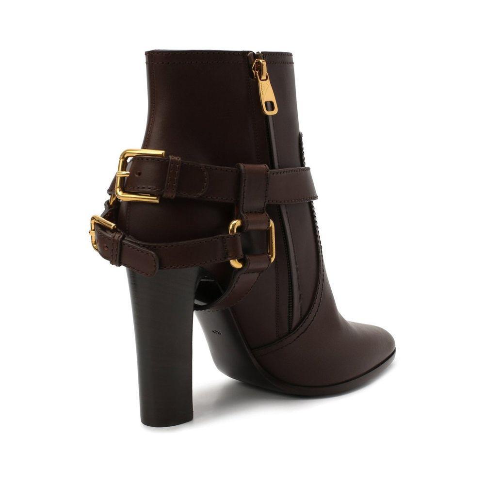 Dolce & Gabbana Leather Ankle Boots DO-8736349814996-EU37.5/US7.5