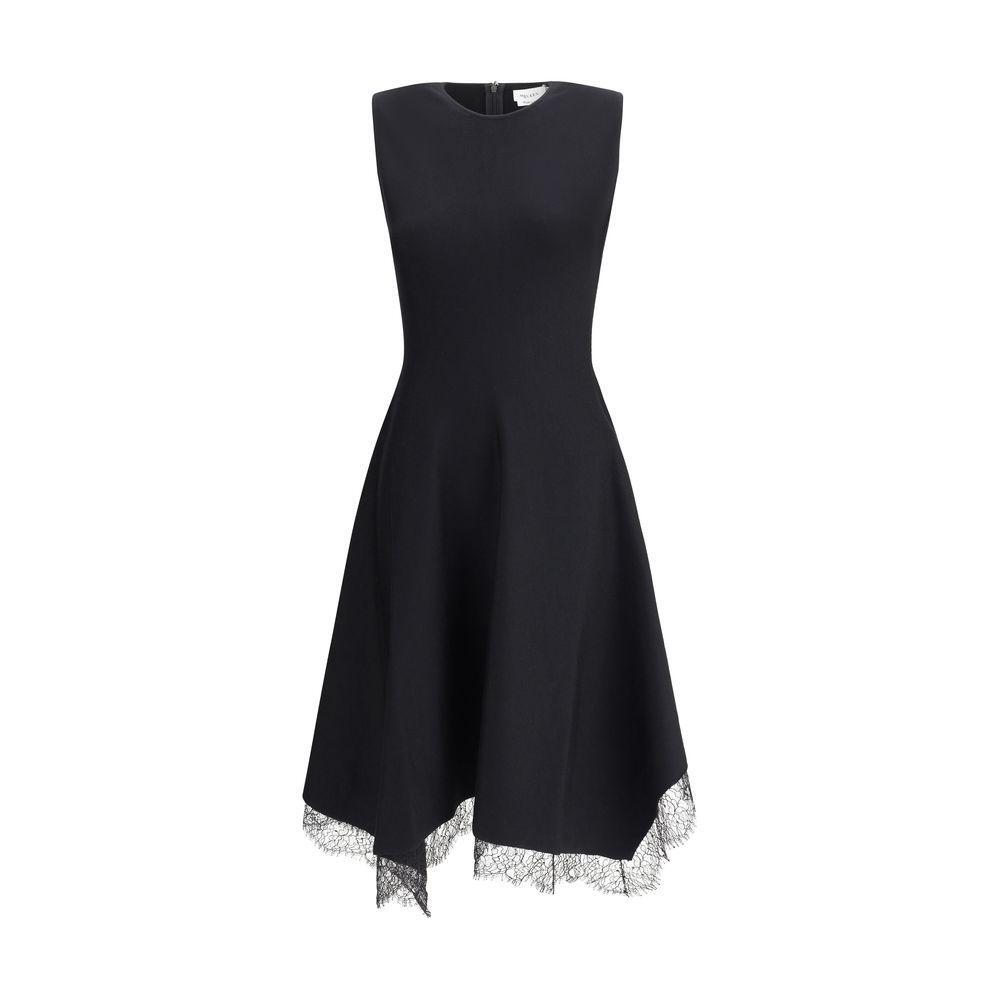 Alexander McQueen Asymmetric midi Dress AL-839750Q1BEG1010-M