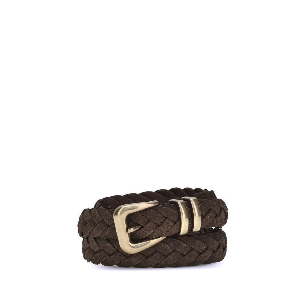 Brunello Cucinelli Leather woven Belt BR-MAURP253C7284-110 CM / 44 INCHES