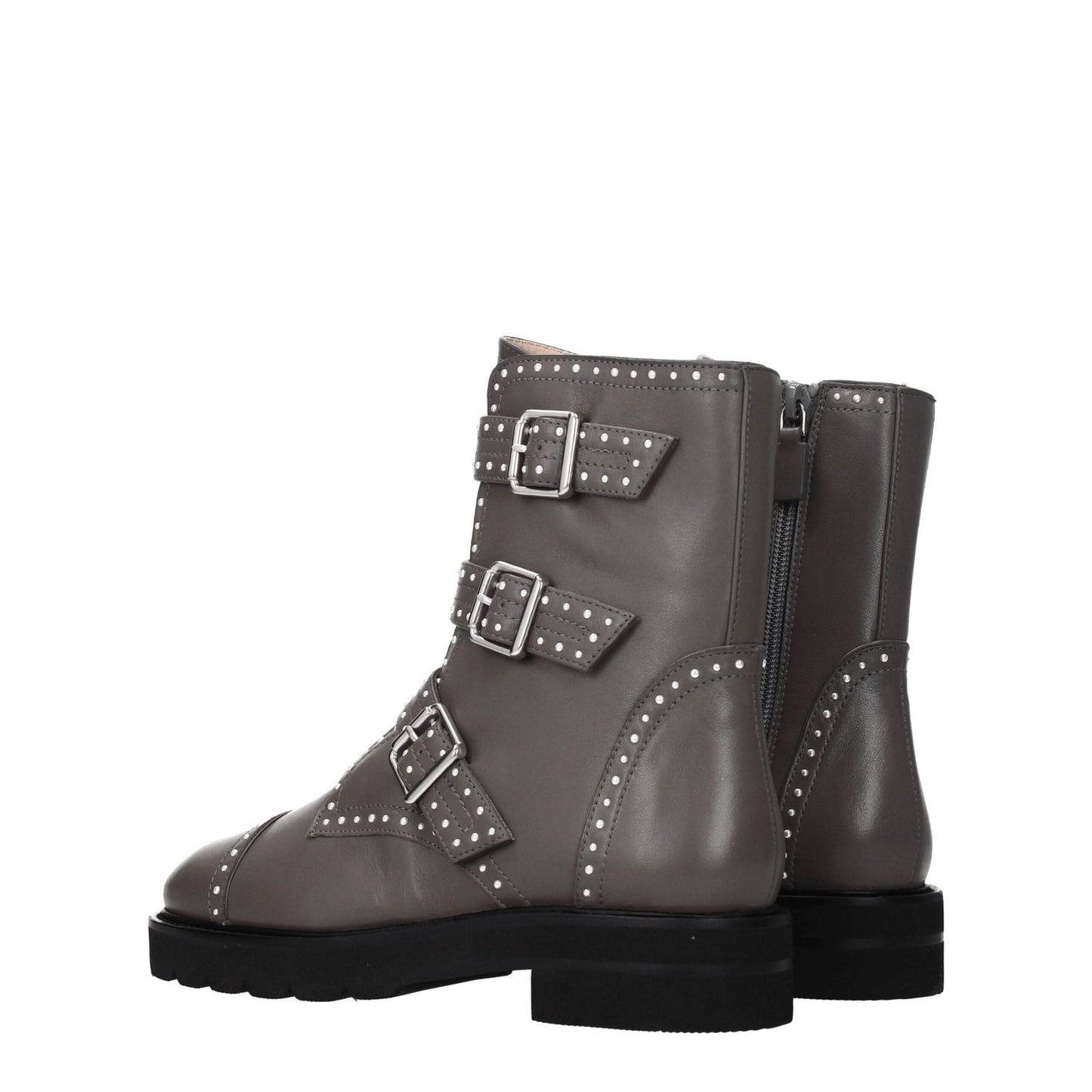 Stuart Weitzman Gray Leather Ankle Boots ST-8547168616713-EU37/US7