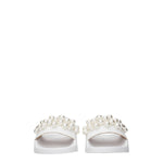 Stuart Weitzman White Leather Slippers Sandals ST-8547202629897-EU36.5/US6.5