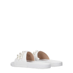 Stuart Weitzman White Leather Slippers Sandals ST-8547202629897-EU36.5/US6.5