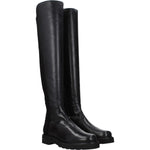 Stuart Weitzman Black Leather Over The Knee ST-8547230581001-EU35/US5