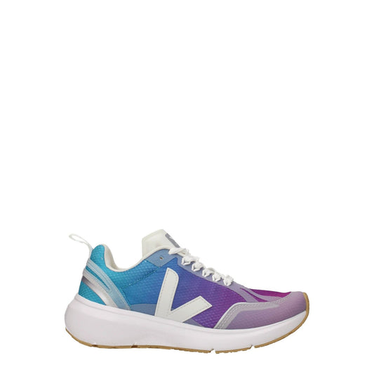 Veja Multicolor Fabric Athletic Sneakers with logo, lace-up closure, rubber sole, and 4 cm mid heels. Sporty glam, round toe design.