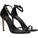Stuart Weitzman Black Crystals Stiletto Heels Sandals ST-8547243983113-EU40.5/US10.5