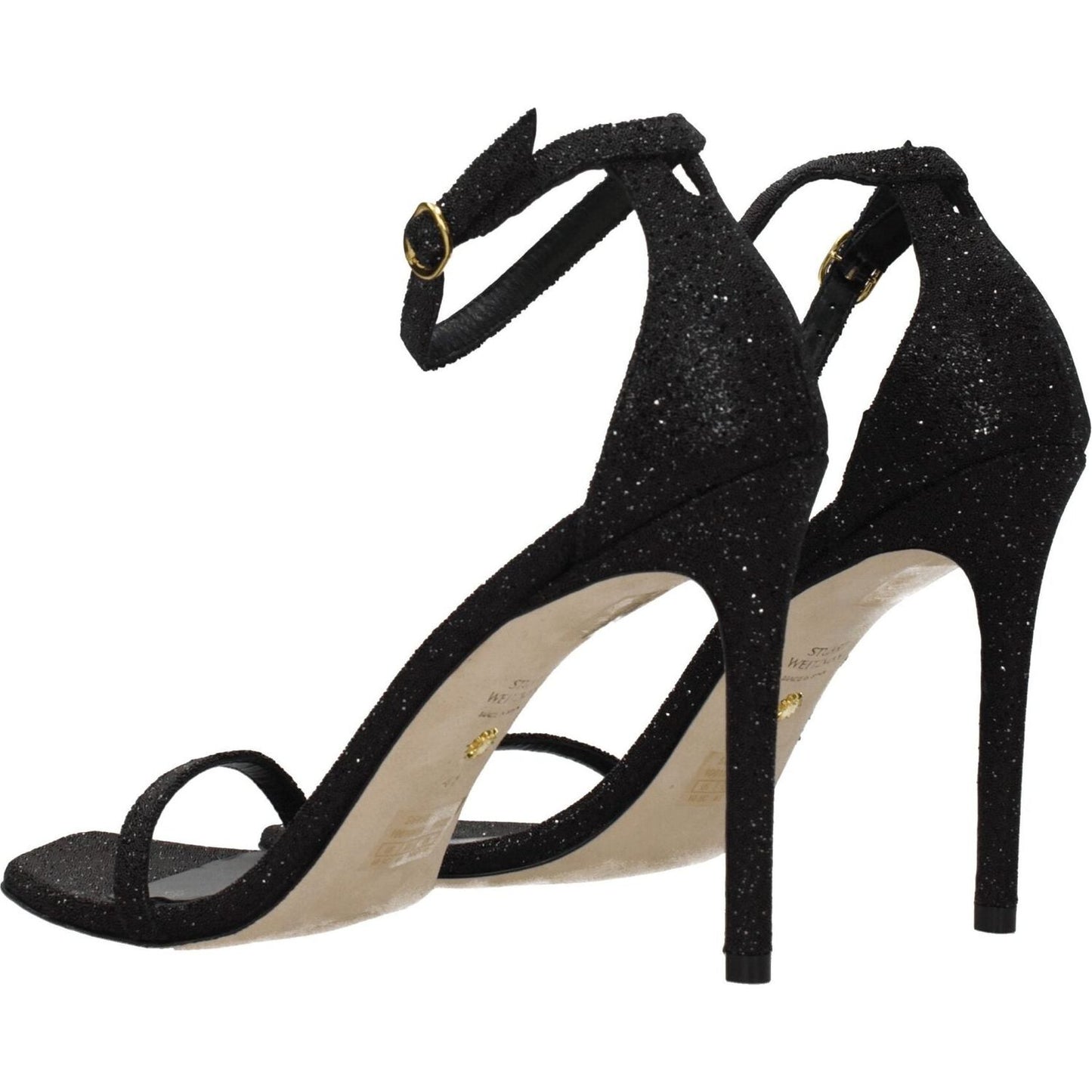 Stuart Weitzman Black Crystals Stiletto Heels Sandals ST-8547243983113-EU40.5/US10.5