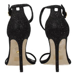 Stuart Weitzman Black Crystals Stiletto Heels Sandals ST-8547243983113-EU40.5/US10.5