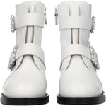 Stuart Weitzman White Leather Ankle Boots ST-8547258237193-EU37.5/US7.5