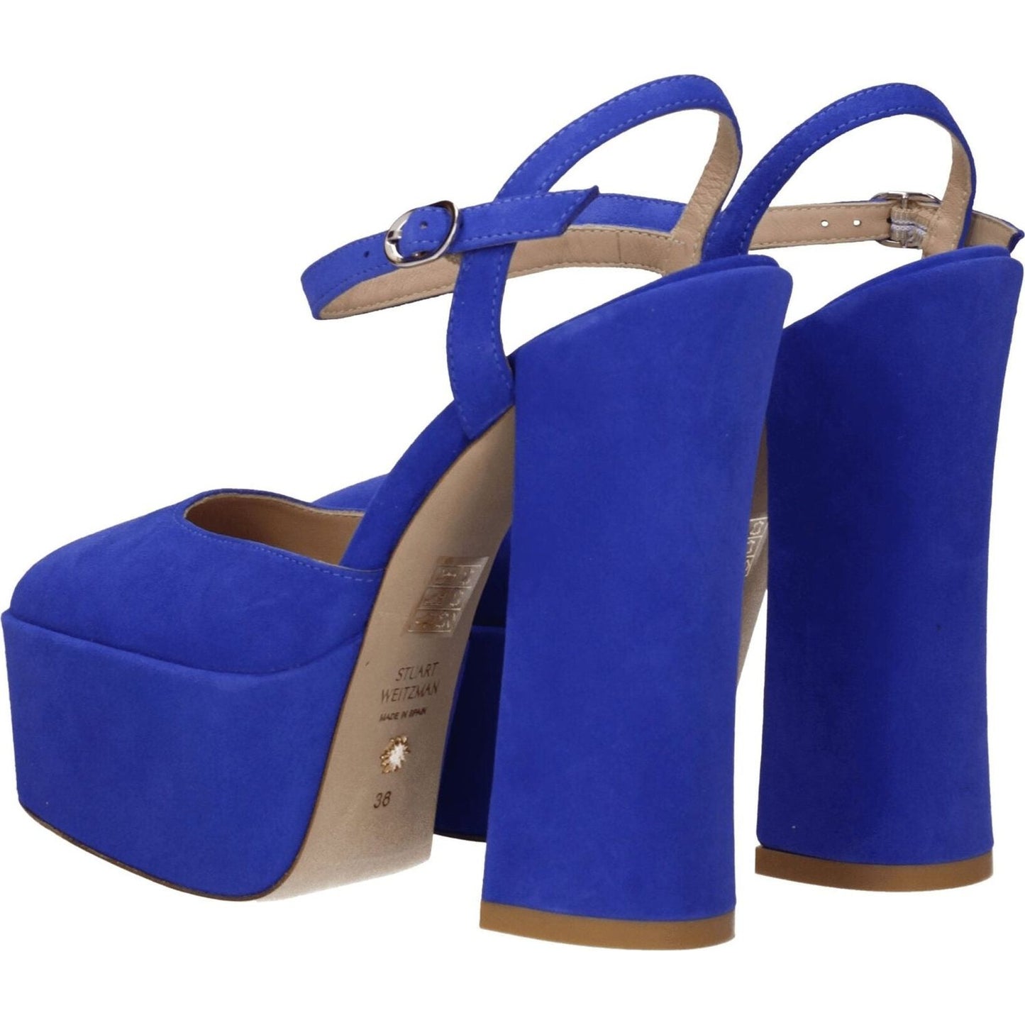 Stuart Weitzman Blue Leather Platforms ST-8547258368265-EU37/US7