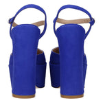 Stuart Weitzman Blue Leather Platforms ST-8547258368265-EU37/US7