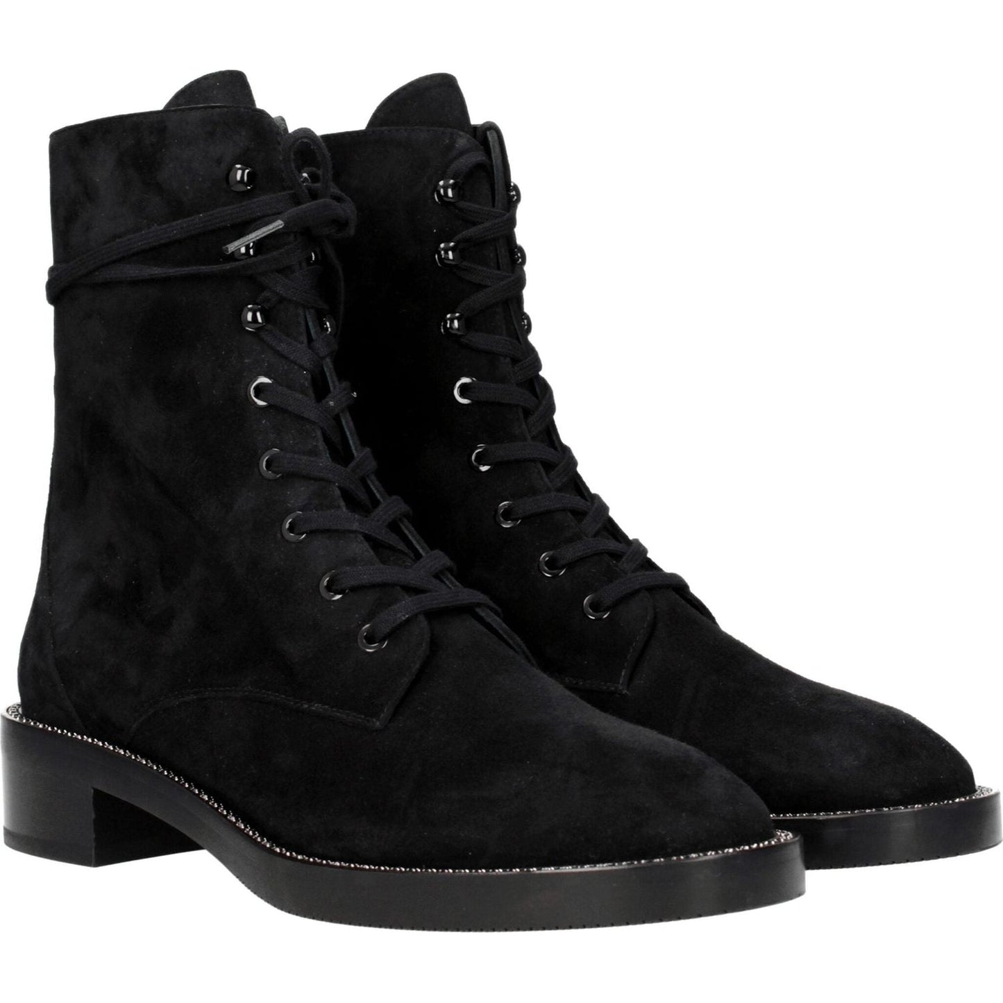 Stuart Weitzman Black Leather Ankle Boots ST-8547261022473-EU40/US10